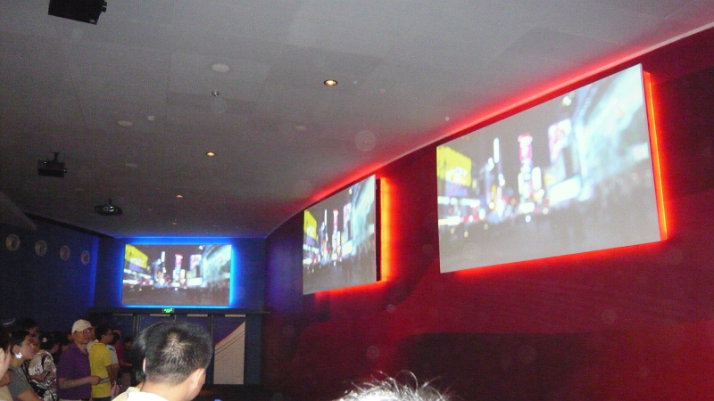 P1030244.JPG - These videos featured Americans trying to learn to say a few words in Chinese.  They were rather humorous, I have to say. (Our video in Aichi was about Benjamin Franklin....)