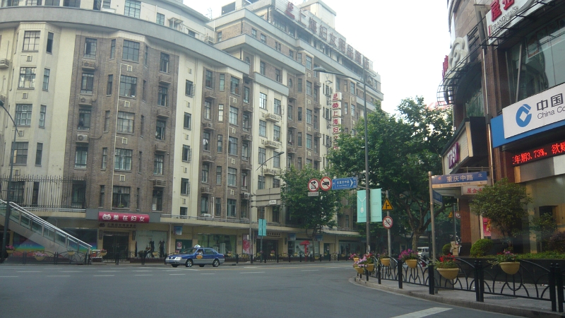 P1030347.JPG - One of the streets of Shanghai as seen from a taxi shortly after 6 a.m.
