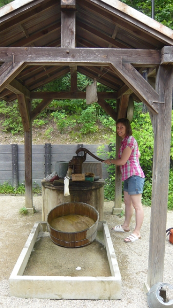 P1030394.JPG - Satsuki and Mei's House is from the movie となりのトトロ(My Neighbor Totoro) by Hayao Miyazaki, by the way.  And you could interact with the exhibits, doing stuff like opening cupboards and pumping water.