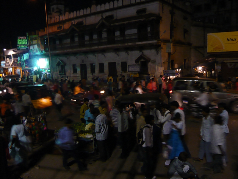 p1020104.jpg - The streets of Hyderabad are flooded as the masses head to a political rally, with absolutely no concern for anything as restrictive as traffic regulation.