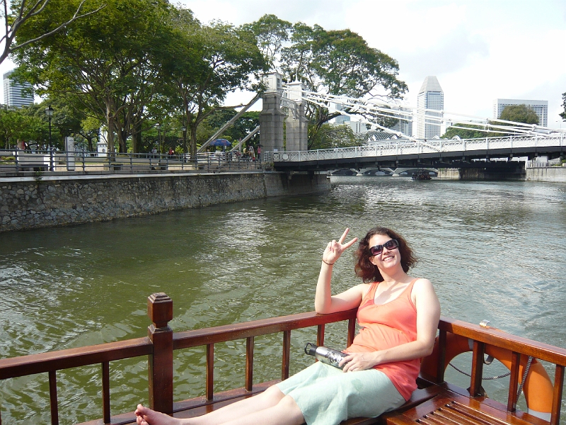 p1020397.jpg - Anna relaxing on a riverboat tour we decided to take, because we were exhausted but still wanted to see something.